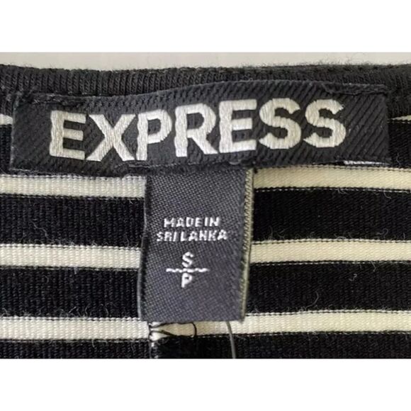 Express Women's Size SP Black and White Stripe Dress Stretch - Picture 11 of 11
